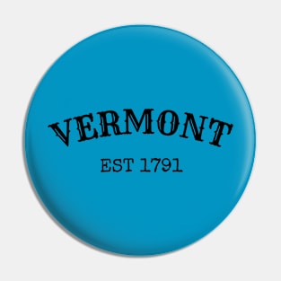 Vermont Est 1791 Pin