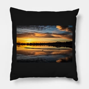 Colorful Sunrise Over A Lake Pillow