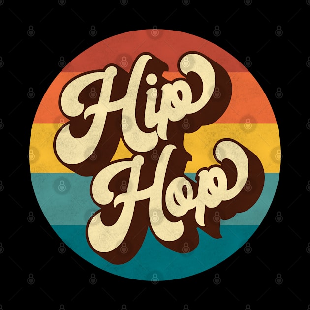 Retro Groovy 70s Vintage Hip Hop Logo by Inspire Enclave