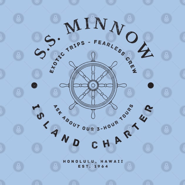 S.S. Minnow Island Charter - modern vintage logo by BodinStreet