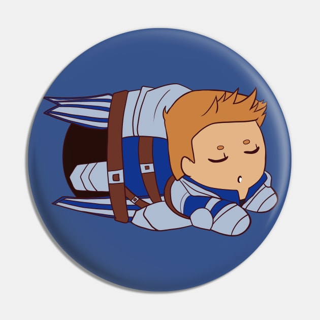 Chibi Warden Alistair Pin by SapphireAngelBunny