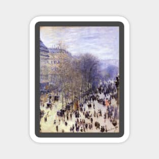 Boulevard des Capucines by Claude Monet Magnet