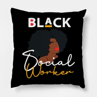 Black Social Worker Pillow