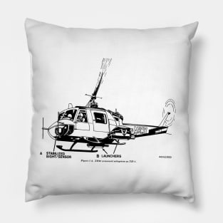 Bell UH-1 Iroquois (black) Pillow