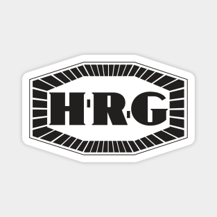 HRG Sports cars emblem - 1930's -1950's - classic black print Magnet