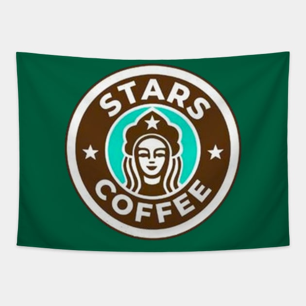 Stars Coffee from Russia Starbucks Tapestry by Digital GraphX