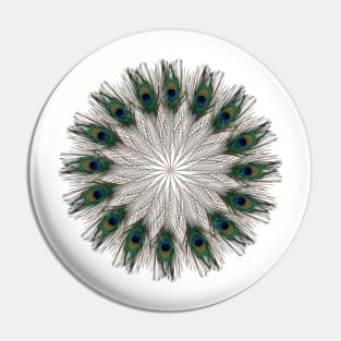 Simple Peacock Mandala Pin