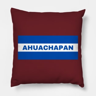 Ahuachapan City in El Salvador Flag Colors Pillow