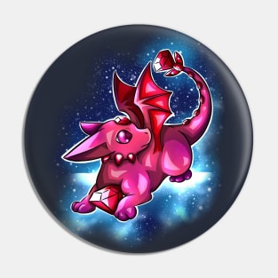 Ruby Dragon | Cute Cartoon Crystal Dragon Pin