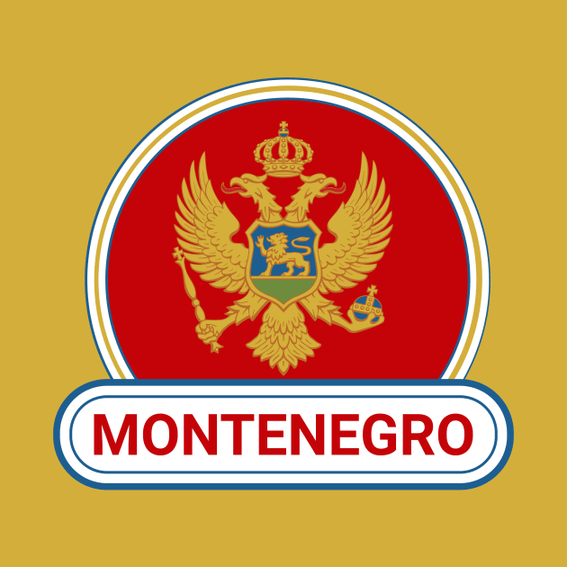 Montenegro Country Badge - Montenegro Flag by Yesteeyear