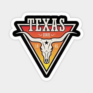 Texas state - with longhorn skull Magnet