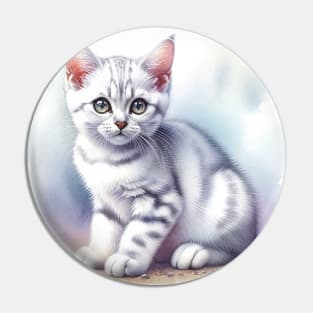 Burmilla Watercolor Kitten - Cute Kitties Pin