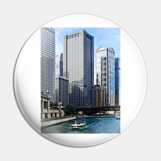 Chicago IL - Chicago River Near Wabash Ave. Bridge Pin by SusanSavad