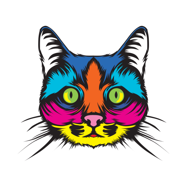 Cat pop art or Rainbow cat by Artlab