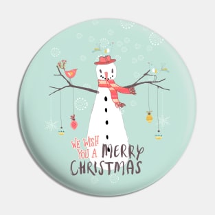 Christmas Snowman Pin