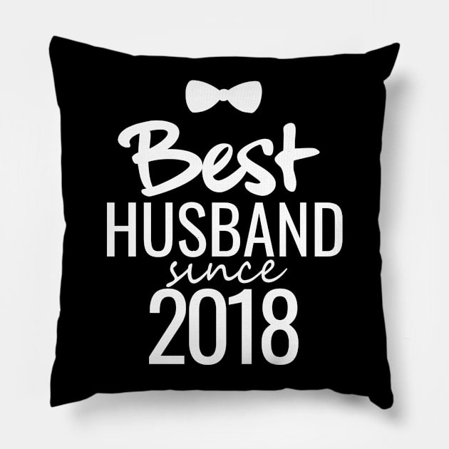 'Best Husband Since 2018' Sweet Wedding Anniversary Gift Pillow by ourwackyhome