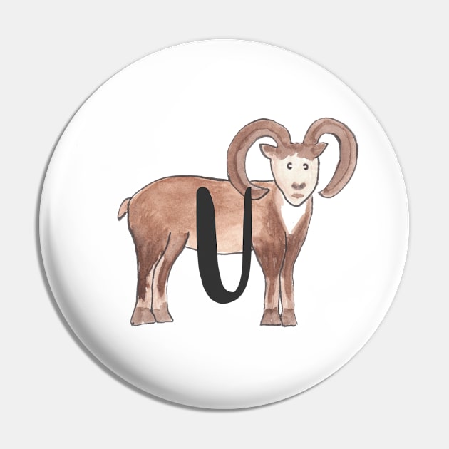 U is for Urial Pin by littlebigbit