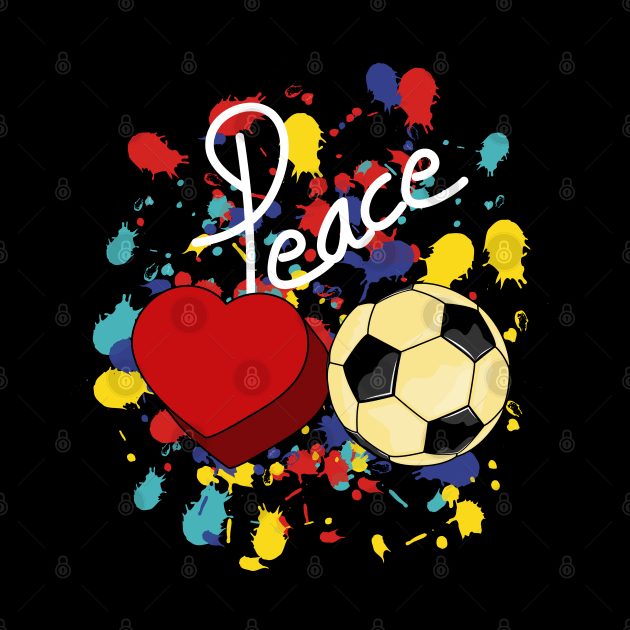 Peace Love Soccer by Designoholic