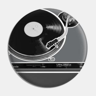 Classic Retro Turntable in Cold Gray Pin