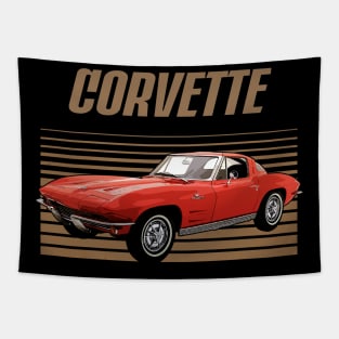 Chevrolet Corvette 1963 Awesome Automobile Tapestry