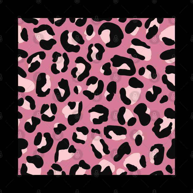 Black, Pink & Blush Pink Leopard Print by YourGoods