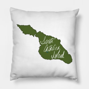 Santa Catalina Island Map Named Pillow