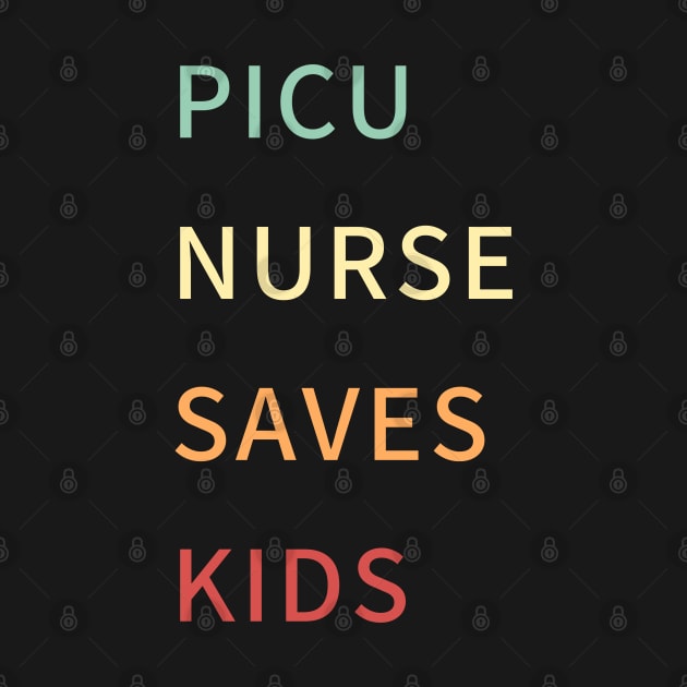 picu nurse! retro colours typographic design by rock-052@hotmail.com