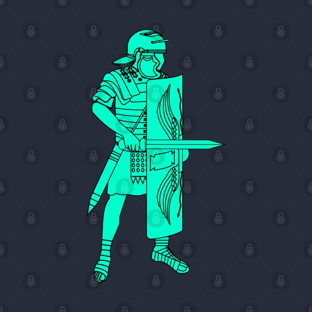 aqua green imperial roman legionnaire by PabloDeChenez