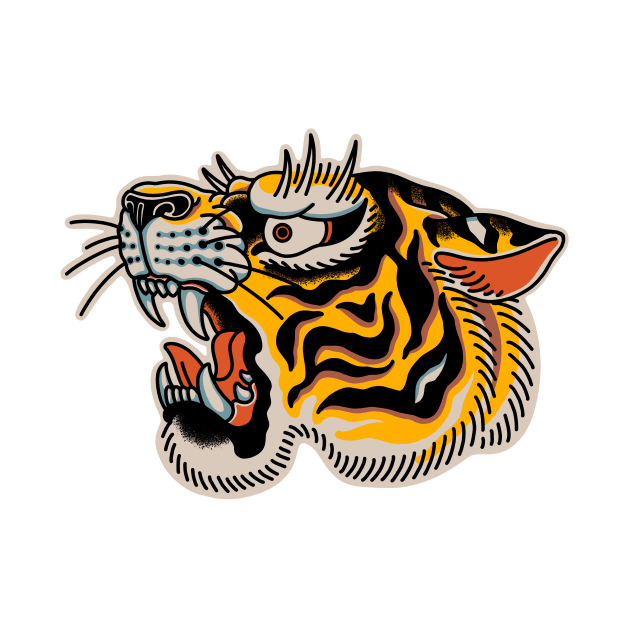 Tiger Head by Fredriktattooer X Mighty Things