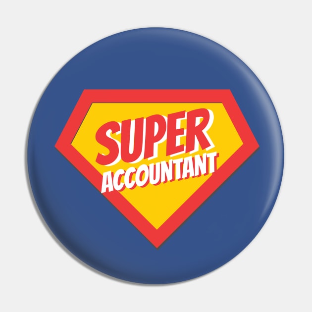 Accountant Gifts | Super Accountant Pin by BetterManufaktur