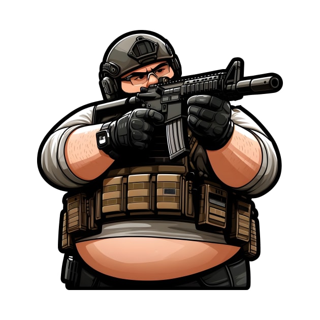 Tactical Fatman by Rawlifegraphic