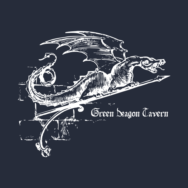 Green Dragon Tavern, White, Transparent Background by Phantom Goods and Designs