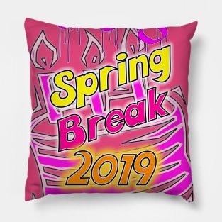 Spring Break Birthday 2019 Official T-Shirt by Basement Mastermind Pillow