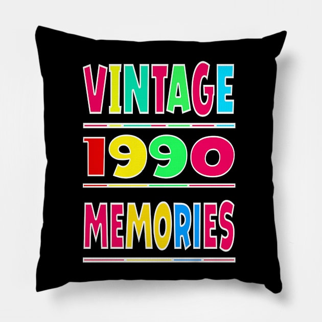 Vintage 1990 Memories Pillow by Prime Quality Designs