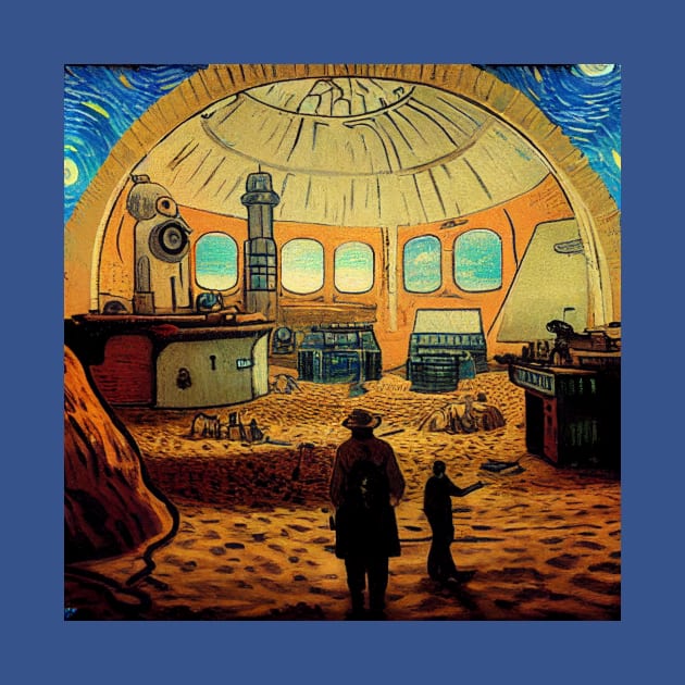 Starry Night in Mos Eisley Tatooine by Grassroots Green