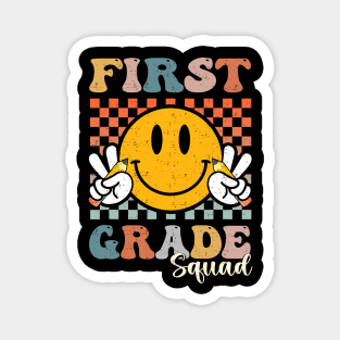 First Grade Squad Retro Groovy Back To School Magnet