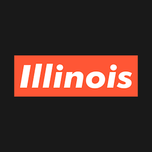 Illinois White Orange T-Shirt