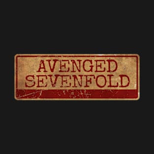 Aliska text red gold retro Avenged Sevenfold T-Shirt