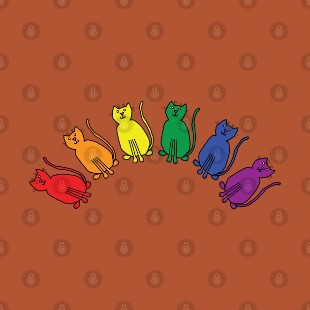 Pride Cats Rainbow by ellenhenryart