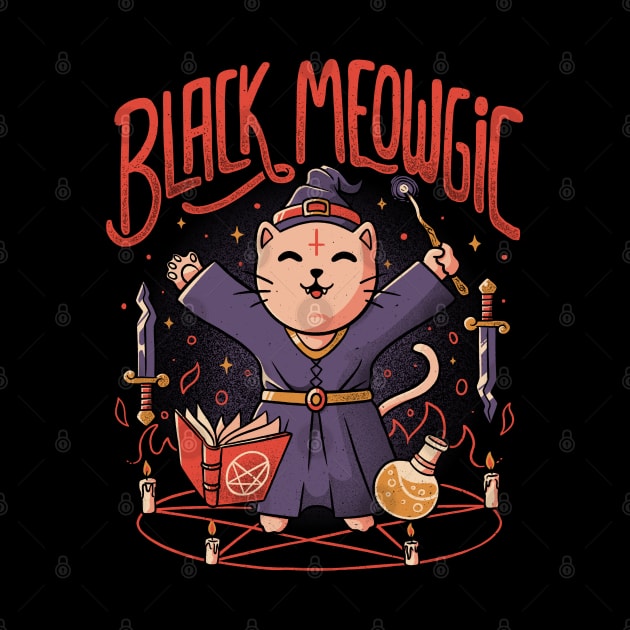 Black Meowgic - Cute Evil Cat Magic by eduely