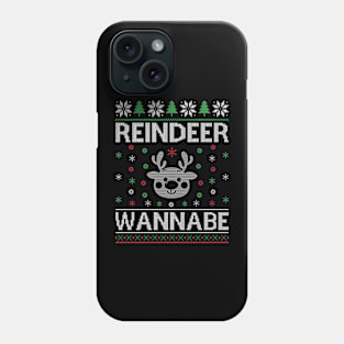 Ugly Christmas Sweater Reindeer Wannabe Phone Case