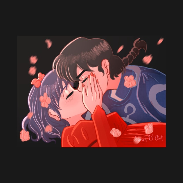 Ranma and Akane Kiss by Sarah D’ Art