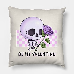 Be My Valentine Chibi Skeleton Pillow