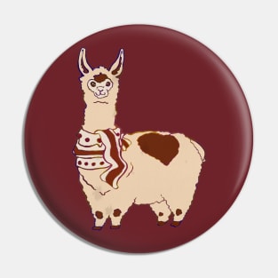 Adorable Llama in Scarf Pin