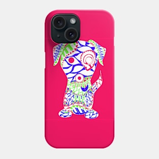 aztec dog in mandala pattern ecopop Phone Case