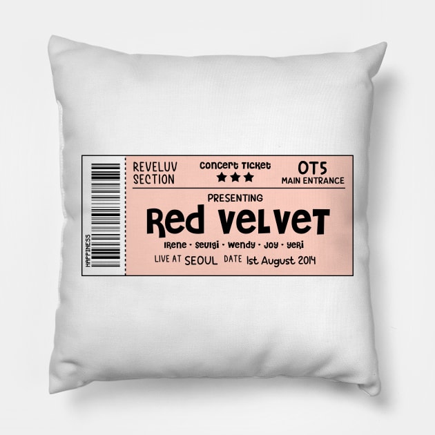 Red Velvet Concert Ticket Pillow by skeletonvenus