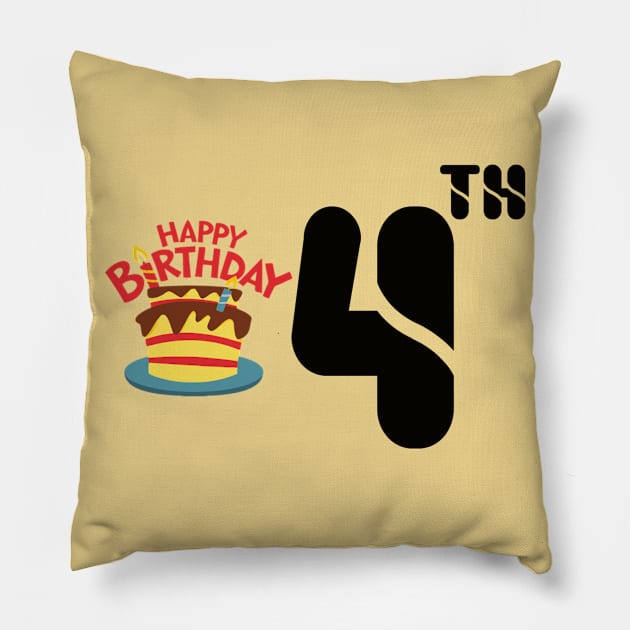 happy birthday 4th Pillow by thexsurgent