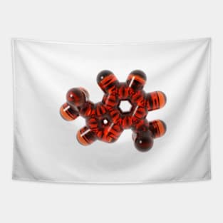 3D Theobromine (Chocolate) Molecule Tapestry