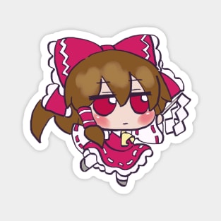 I draw the tiny chibi reimu hakurei / touhou memes Magnet