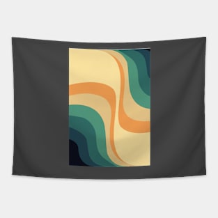 Retro waves Tapestry